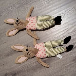 IKEA l piphare l Rabbits l 2 beautiful stuffy plush l  rabbit man with glasses